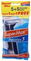 Super-Max Hattrick Triple Blade Disposable Razor (5 Each) Buy 1 Get 1 Free thumbnail
