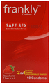 Frankly Dotted Ribbed Anatomically Shaped Condom Strawberry thumbnail