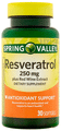 Spring Valley Resveratrol 250mg Plus Red Wine Extract Softgel thumbnail