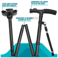 MCP Magic LED Folding Walking Stick Black thumbnail