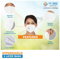 CP-Med N95 FFP2 Hypashield 6 Layers Anti-Bacterial Mask with Earloop Universal White thumbnail