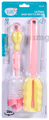 Buddsbuddy 5 in 1 Ultima Baby Feeding Bottle, Nipple, Straw Brush Cleaner Pink thumbnail