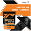 MuscleXP Beginner's Protein (1kg Each) Chocolate Fudge thumbnail
