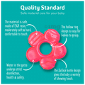 Buddsbuddy Single Color BPA free Water Filled 4m+ Teether Red thumbnail