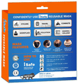 i Safe Nano Shield P95 Reusable Mask (Pack of 2) with 100ml Hand Sanitizer Free thumbnail