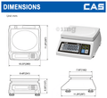 CAS SW2 Digital Table Top Weighing Scale with Front and Back Display Pan (2kg x 200mg) thumbnail