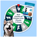 Purepet Wet Dog Food | Chicken & Vegetable Chicken Liver Chunks in Gravy (70gm Each) thumbnail