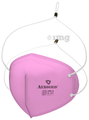 Aerogrid FFP2 6 Layer BIS Certified Premium N95 Mask Pink with Adjustable White Head Loop thumbnail