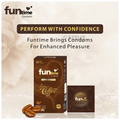 Buy Funtime Rich Coffee Flavored Lubricated Dotted, Ribbed and