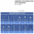 Vissco 9979 Comfort Lite Wheelchair with Commode Universal thumbnail