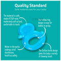 Buddsbuddy Single Color BPA free Water Filled 4m+ Teether Blue thumbnail