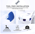 EASYCARE EC7060F4L-D4 Commode Raiser with Lid & 4 Clamp Lock thumbnail