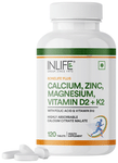 Inlife Bonelife Plus | With Calcium, Zinc Magnesium, Vitamin D2+K2 with Folic Acid for Bone Health | Tablet