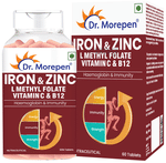 Dr. Morepen Iron & Zinc with Vitamin C & B12 | For Energy & Haemoglobin| Tablet