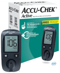 Accu-Chek Active Blood Glucometer Kit (Box of 10 Test strips Free) | Blood Glucose Monitors