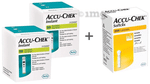 Accu-Chek Combo Pack of 2 Pack Instant 50 Test Strip & 1 Pack 200 Softclix Lancet