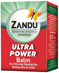 Zandu Ultra Power Balm | For Pain Relief from Strong Headache, Bodyaches & Cold | Bone, Joint & Muscle Care