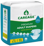 Careage Premium Adult Diaper Tape Style (10 Each) 35-63 Inches XL