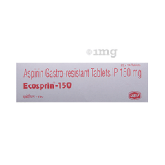 Ecosprin 150 Tablet View Uses Side Effects Price And Substitutes 1mg