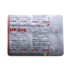 Mf 850 Tablet View Uses Side Effects Price And Substitutes 1mg