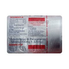 Acenext P 100mg 325mg Tablet View Uses Side Effects Price And Substitutes 1mg
