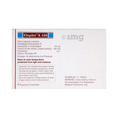 Clopilet A 150 Capsule View Uses Side Effects Price And Substitutes 1mg