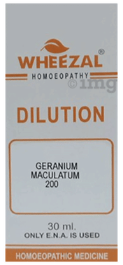 Wheezal Geranium Mac. Dilution 200 Wheezal Geranium Mac. Dilution 200