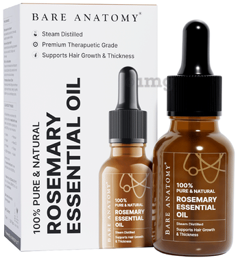 Bare Anatomy 100% Pure & Natural Rosemary Essential Hair Oil for Hair Growth | For Men & Women