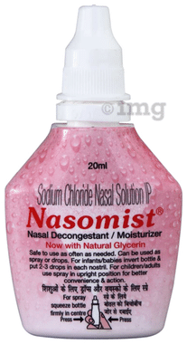 Nasomist Saline Nasal Spray | Nasal Decongestant & Moisturizer for Dry & Stuffy Nose