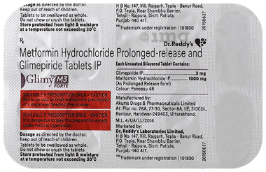 Glimy M Forte 3mg/1000mg Tablet