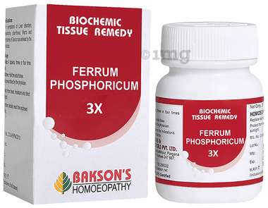 Bakson's Homoeopathy Ferrum Phosphoricum Biochemic Tablet 3X Bakson's Homoeopathy Ferrum Phosphoricum Biochemic Tablet 3X