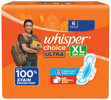 Whisper Choice Ultra Sanitary Pads XL