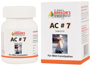 Bakson's Homoeopathy AC#7 Tablet Bakson's Homoeopathy AC#7 Tablet