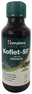 Himalaya Koflet SF Linctus Quick Relief from Dry Cough | Licorice & Holy Basil | Sugar Free