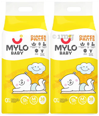 Mylo Baby Diaper Pants Leak Proof & 12 Hours Absorption (38 Each) Medium Mylo Baby Diaper Pants Leak Proof & 12 Hours Absorption (38 Each) Medium