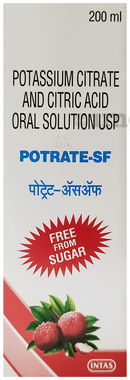 Potrate-SF Potassium Citrate And Citric Acid Oral Solution | Sugar-Free Lychee