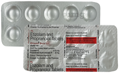 Etizola Beta 0.25 mg/20 mg Tablet