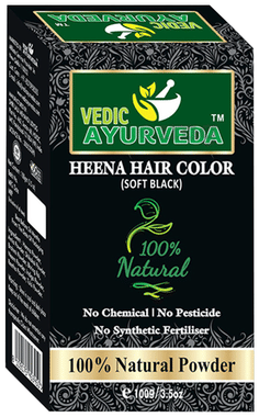 Vedic Ayurveda Heena Hair Color Powder Soft Black