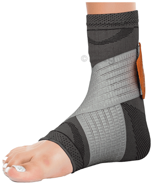 Vissco 2 in 1 Anklet + Binder to support & stability to the ankle Sprain, Swelling Muscle XXL