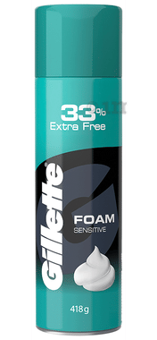 Gillette Sensitive Foam 33% Extra Free