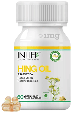 Inlife Hing Oil (Asafoetida) Vegan Liquid Filled Capsule