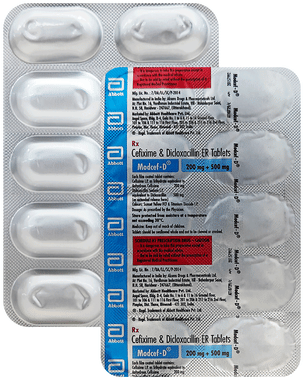 Modcef D 200 mg/500 mg Tablet