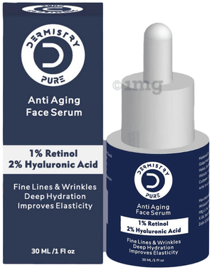 Dermistry Pure 1% Retinol 2% Hyaluronic Acid Anti Aging Face Serum Dermistry Pure 1% Retinol 2% Hyaluronic Acid Anti Aging Face Serum