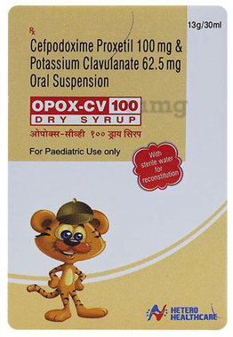 Opox CV 100mg/62.5mg Dry Syrup
