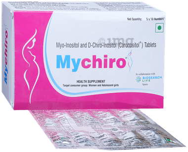 Mychiro  Myo-Inositol & D-Chiro-Inositol Tablet | For Women & Adolescent Girls