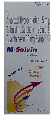 M-Solvin Expectorant Lime and Orange Sugar Free