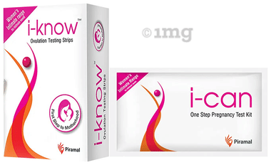 Combo Pack of i-Know Ovulation Testing Strip Kit (1) and i-Can One Step Pregnancy Test Kit (2)