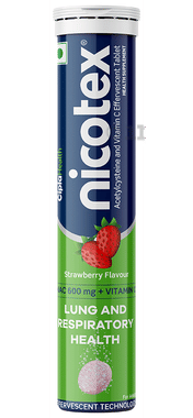 Nicotex Lung and Respiratory health Effervescent Tablet Strawberry
