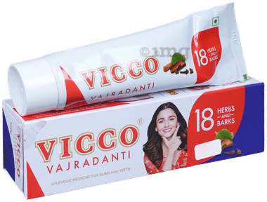 Vicco Vajradanti Ayurvedic Medicine for Healthy Gums and Teeth | Regular