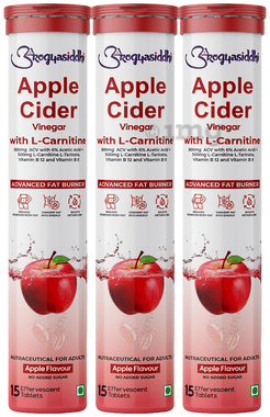 apple cider vinegar and l carnitine Arogyasiddhi Apple Cider Vinegar with L-Carnitine Effervescent Tablet (15  Each): Buy combo pack of 3.0 bottles at best price in India